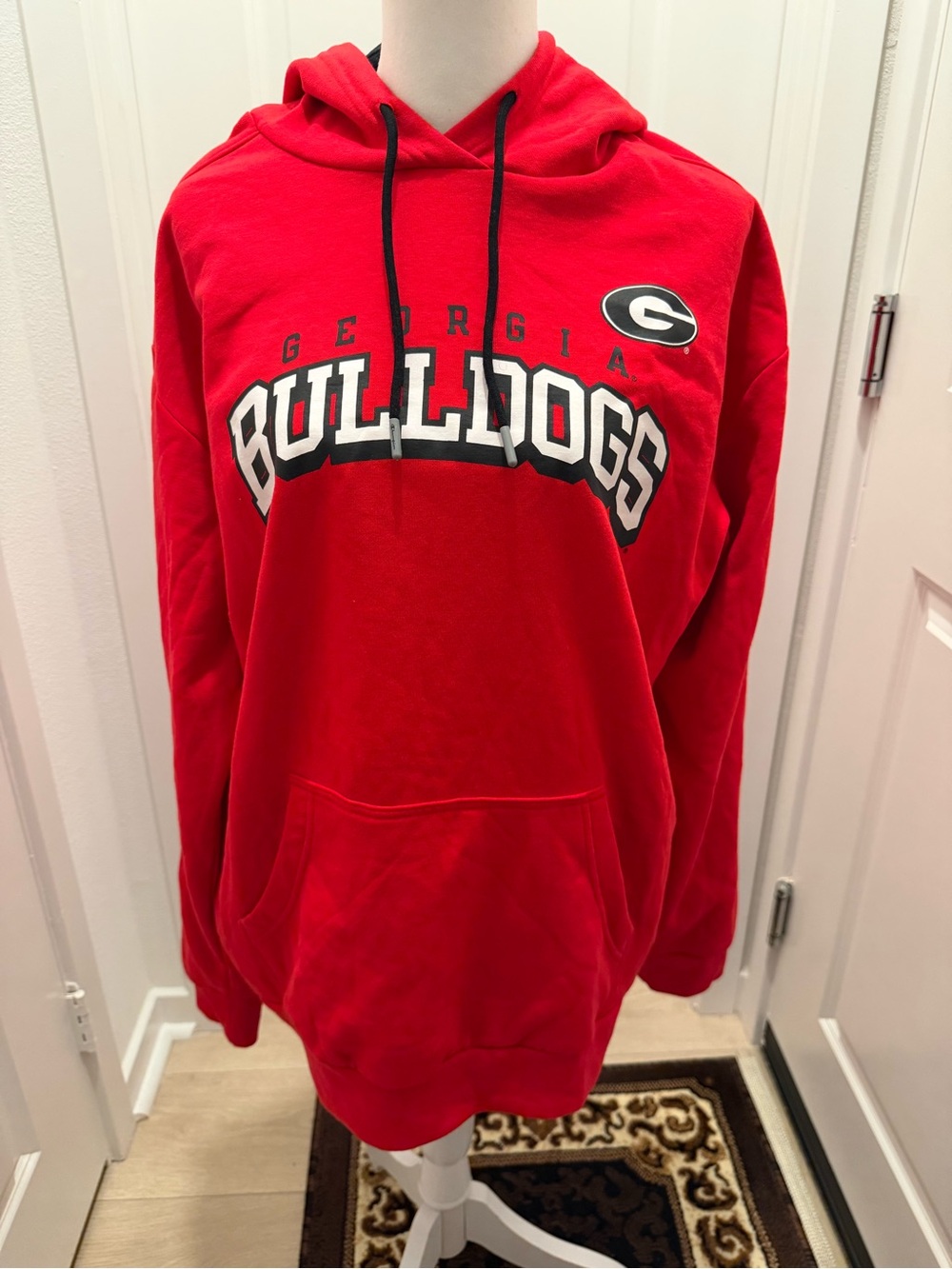 Champion Georgia Bulldogs Hoodie Sweatshirt Red Pullover NCAA Adult XL UGA